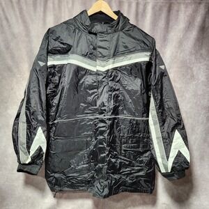 mens TOUR MASTER Elite Series II Rainsuit Jacket Black reflective Motorcycle 4XL